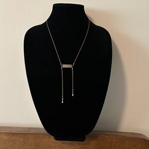 Elegant Silver Necklace with Gold Accents